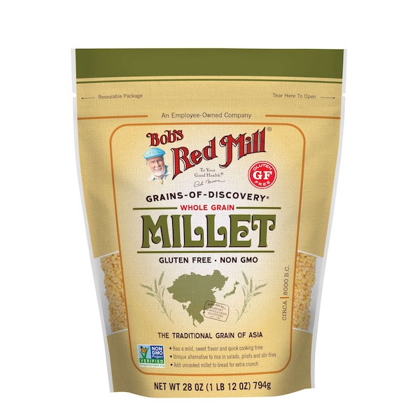 Bob's Red Mill Whole Grain Millet 28 oz. Resealable Pouches, PK4